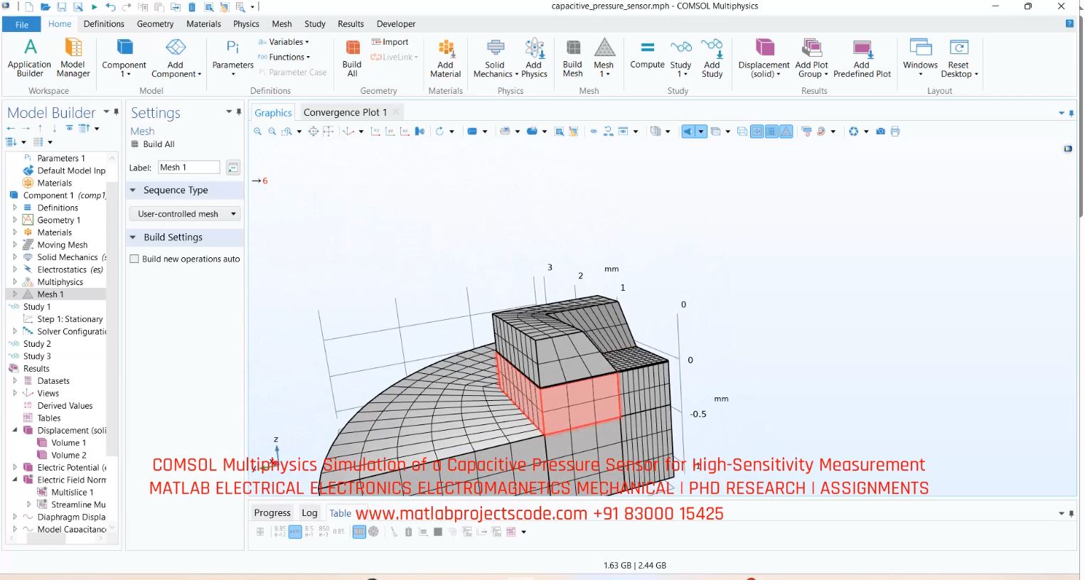 COMSOL Multiphysics Simulation of a Capacitive Pressure Sensor for High-Sensitivity Measurement